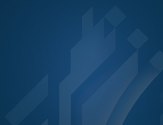 GBMpic_ Abstrakte blaue geometrische Formen auf dunkelblauem Hintergrund.