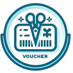 GBMpic_ Grafisches Symbol eines Gutscheins mit Schere, das auf ein Coupon- oder Rabattangebot hinweist.